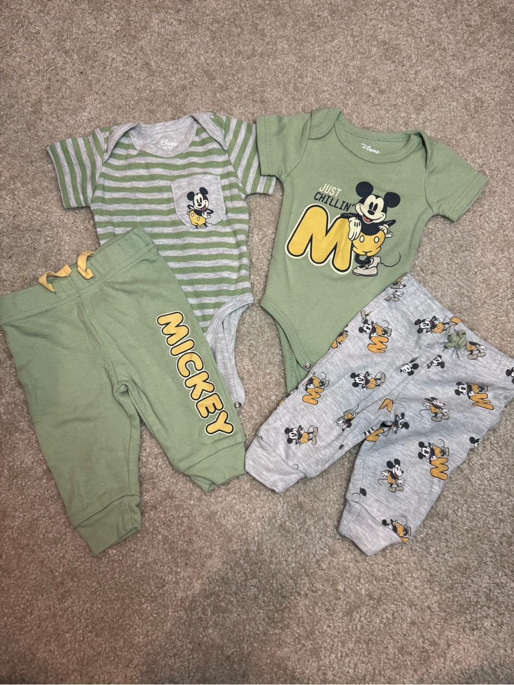 Disney Baby Mickey Mouse 4 Piece Mix & Match Set 0-3M